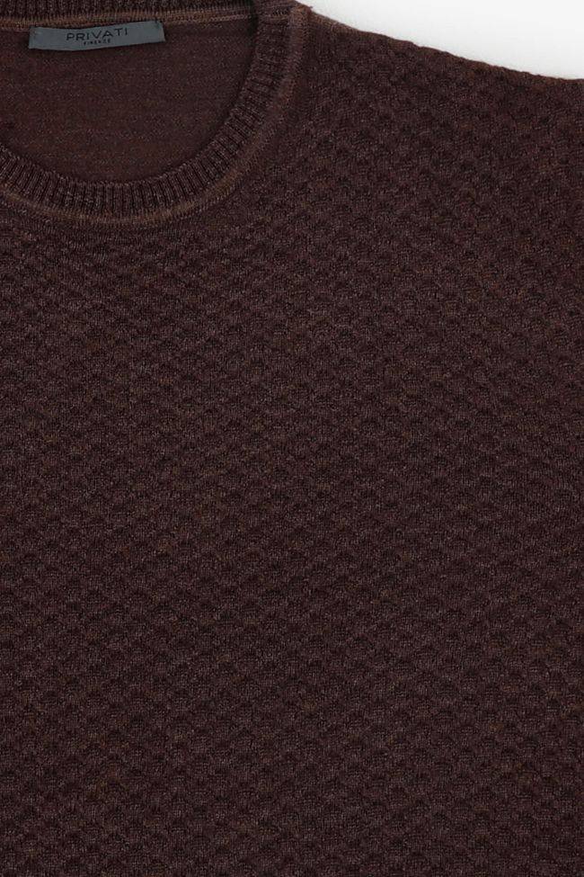 Privati Firenze Strickwaren Herren Privati Firenze Rundhalsausschnitt Slim Halb Unifarben 100% Wolle