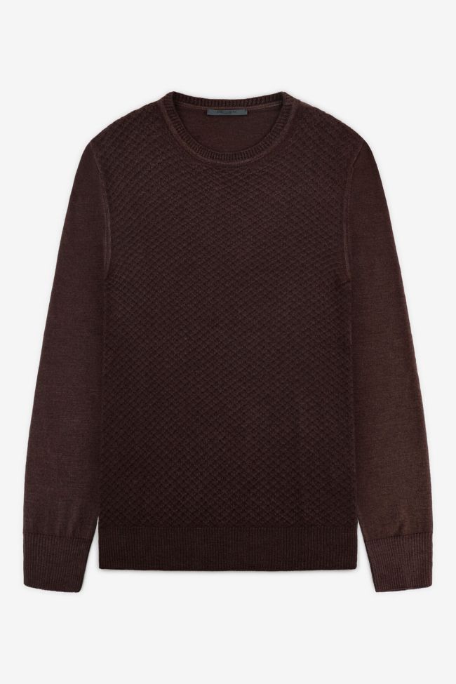 privati firenze Strickwaren Herren Privati Firenze Rundhalsausschnitt Slim Halb Unifarben 100% Wolle