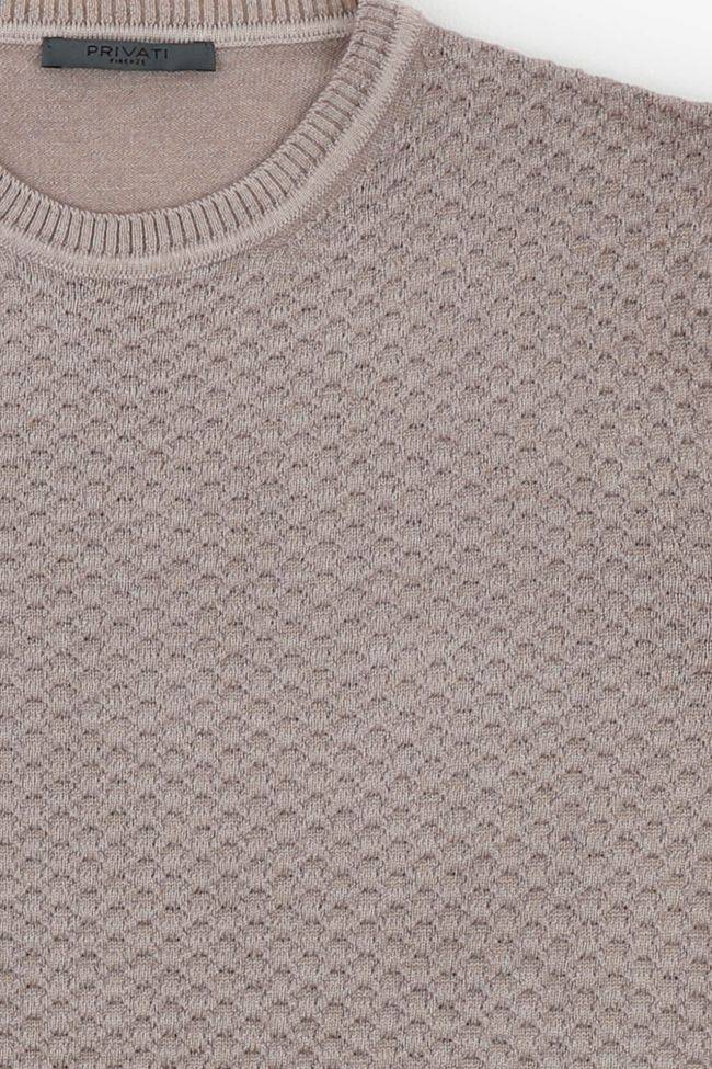 Privati Firenze Strickwaren Herren Privati Firenze Rundhalsausschnitt Slim Halb Unifarben 100% Merinowolle