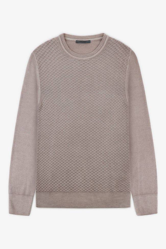 privati firenze Strickwaren Herren Privati Firenze Rundhalsausschnitt Slim Halb Unifarben 100% Merinowolle