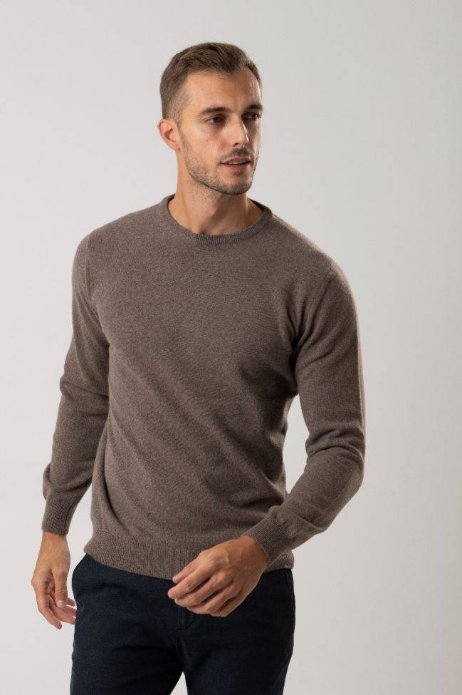 Privati Firenze Strickwaren Herren Privati Firenze Rundhalsausschnitt Slim Einfarbig 100% Kaschmir