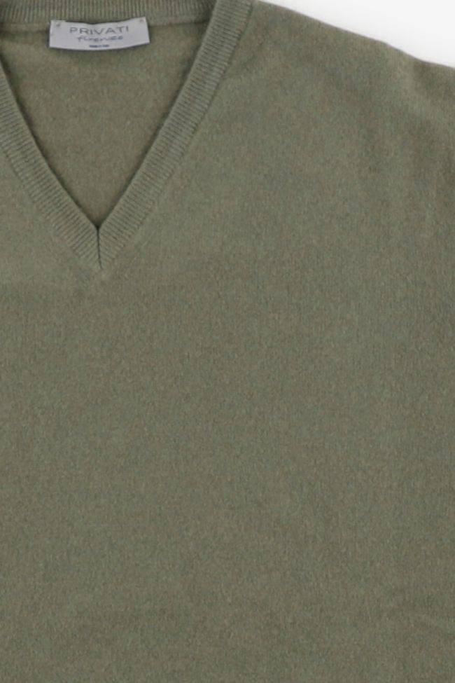 Privati Firenze Strickwaren Herren Privati Firenze V-Ausschnitt Regular Einfarbig 90% Wolle 10% Kaschmir