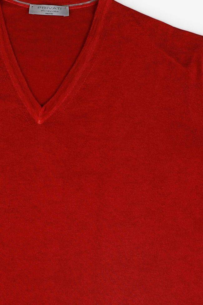 Privati Firenze Strickwaren Herren Privati Firenze V-Ausschnitt Regular Halb Unifarben 100% Merinowolle
