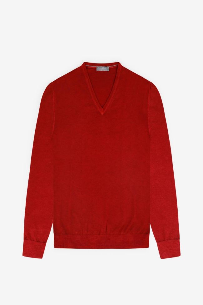 privati firenze Strickwaren Herren Privati Firenze V-Ausschnitt Regular Halb Unifarben 100% Merinowolle