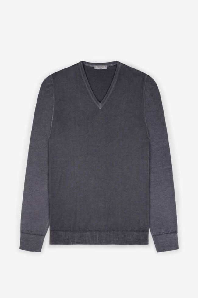 privati firenze Strickwaren Herren Privati Firenze V-Ausschnitt Regular Einfarbig 100% Merinowolle