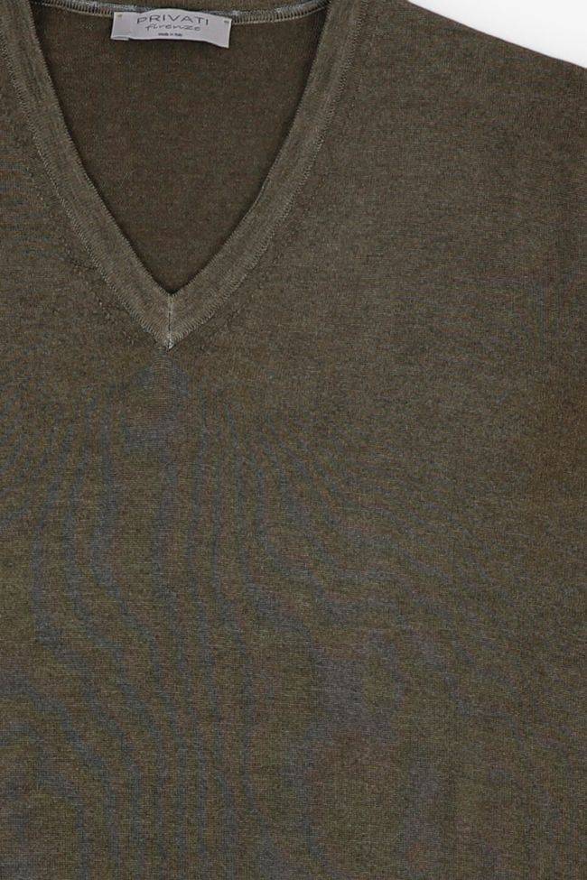 Privati Firenze Strickwaren Herren Privati Firenze V-Ausschnitt Regular Einfarbig 100% Merinowolle