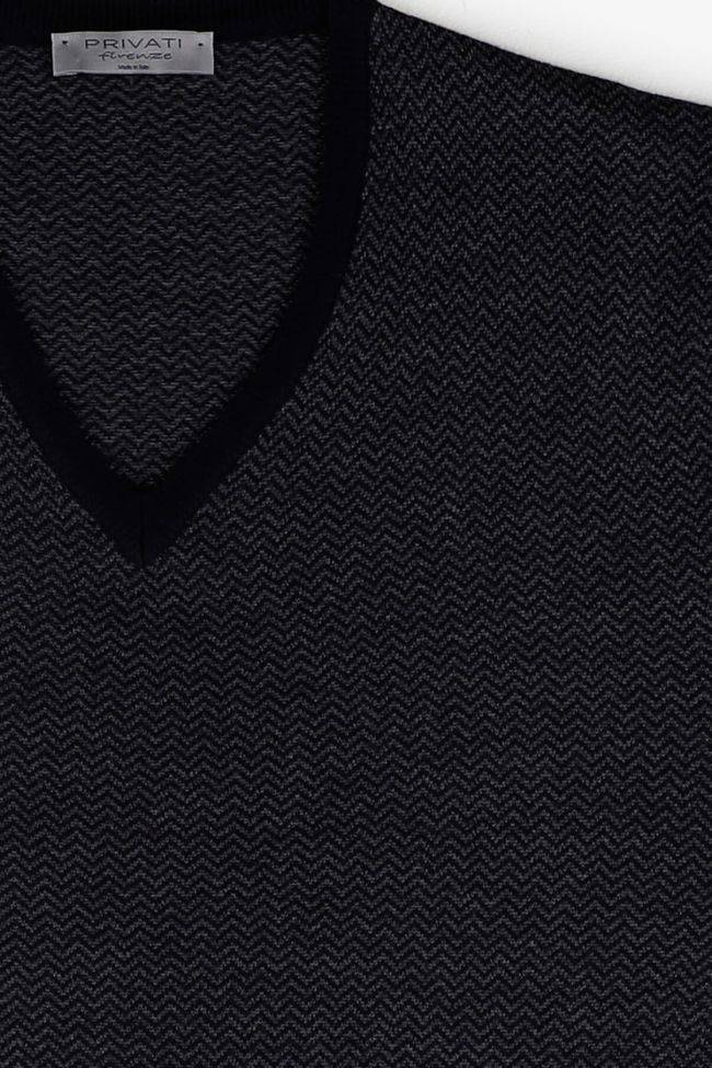 Privati Firenze Strickwaren Herren Privati Firenze V-Ausschnitt Slim Halb Unifarben 100% Wolle