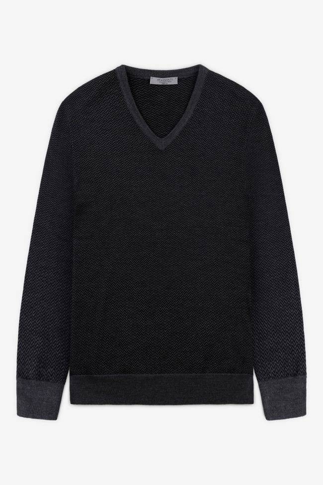 privati firenze Strickwaren Herren Privati Firenze V-Ausschnitt Slim Halb Unifarben 100% Wolle