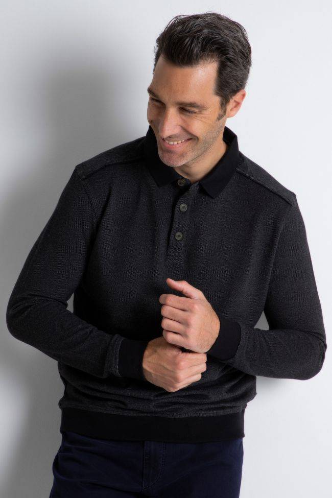 Ragman Strickwaren Herren Ragman Polokragen Classic Einfarbig 100% Winter Cotton