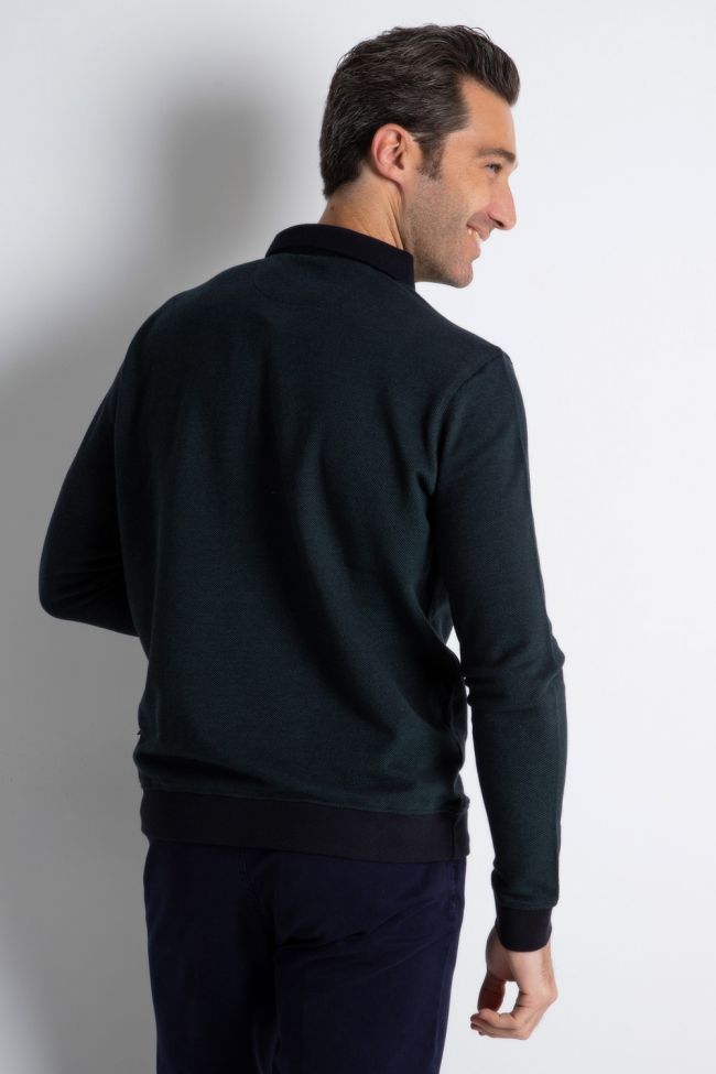 Ragman Strickwaren Herren Ragman Polokragen Classic Einfarbig 100% Winter Cotton