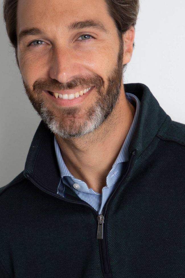 Ragman Strickwaren Herren Ragman Reißverschluss Classic Einfarbig 100% Winter Cotton