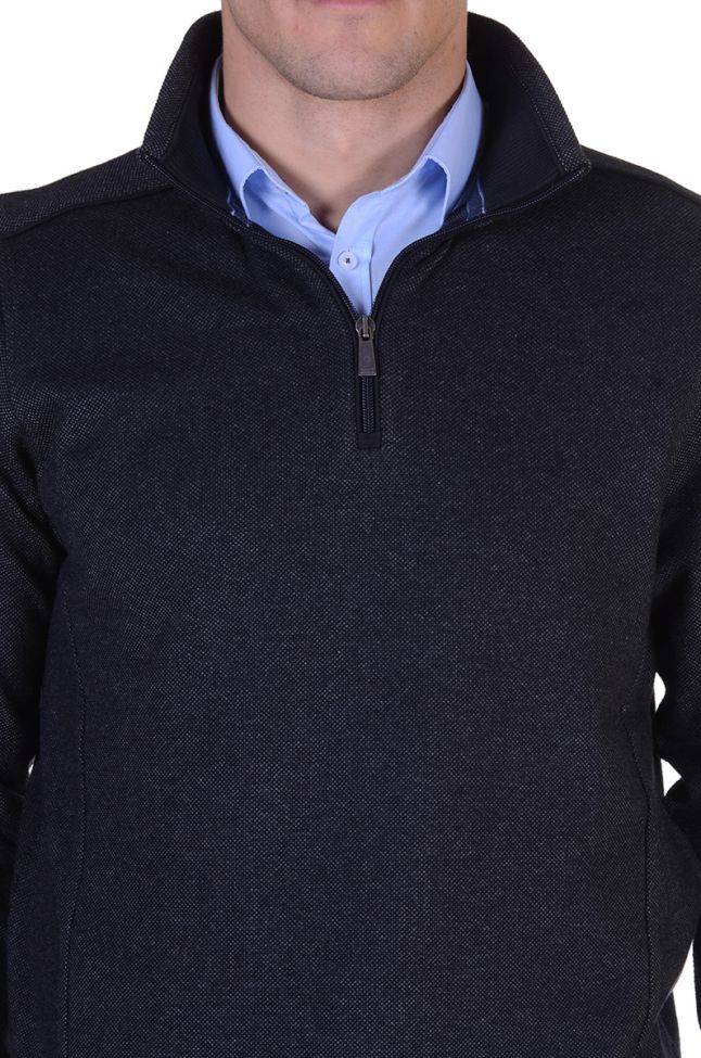 Ragman Strickwaren Herren Ragman Reißverschluss Classic Einfarbig 100% Winter Cotton