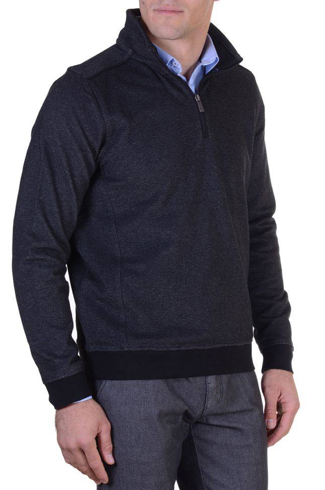 ragman Strickwaren Herren Ragman Reißverschluss Classic Einfarbig 100% winter cotton