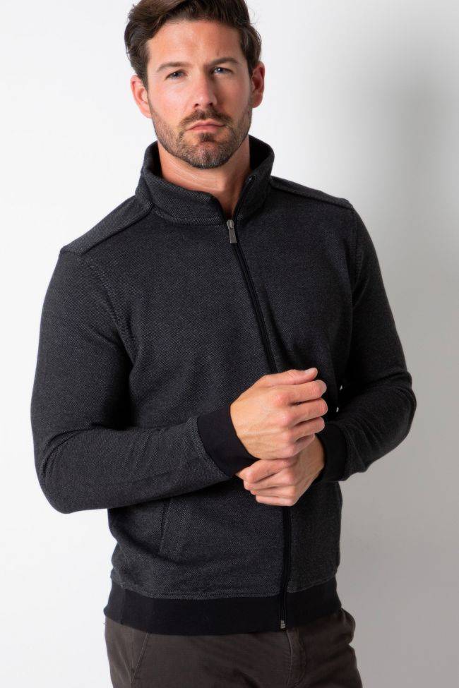 Ragman Strickwaren Herren Ragman Reißverschluss Classic Einfarbig 100% Winter Cotton