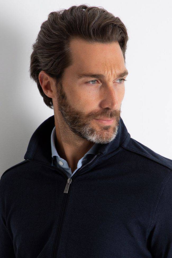 ragman Strickwaren Herren Ragman Reißverschluss Classic Einfarbig 100% winter cotton