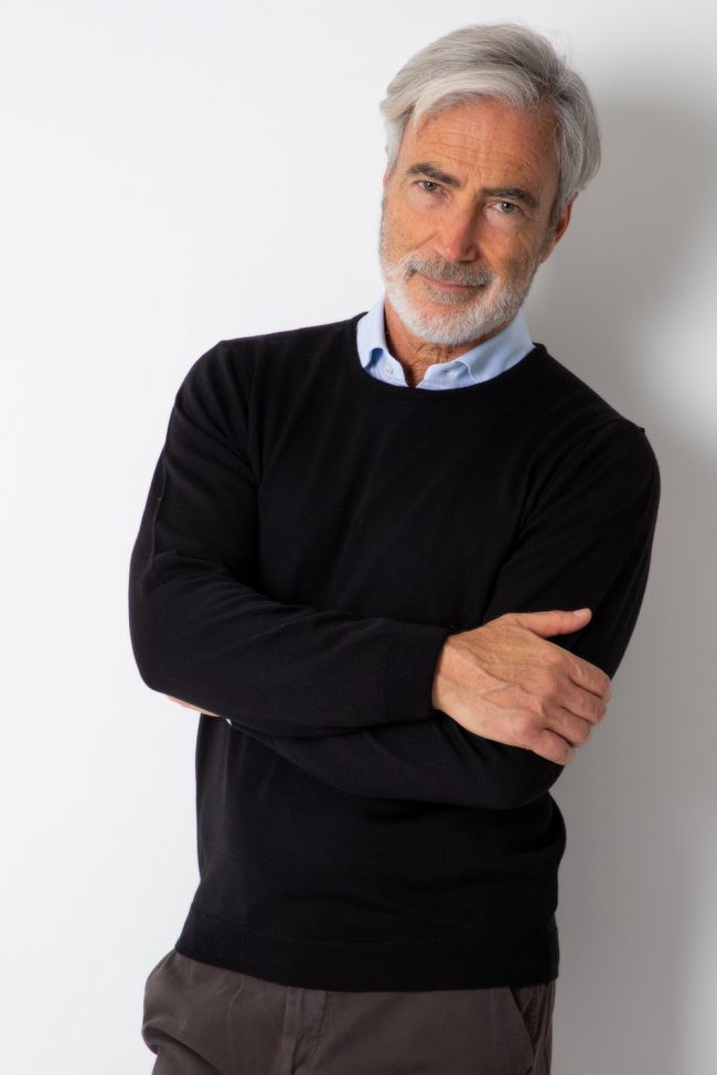 ragman Strickwaren Herren Ragman Rundhalsausschnitt Classic Einfarbig 100% Merinowolle Extrafine