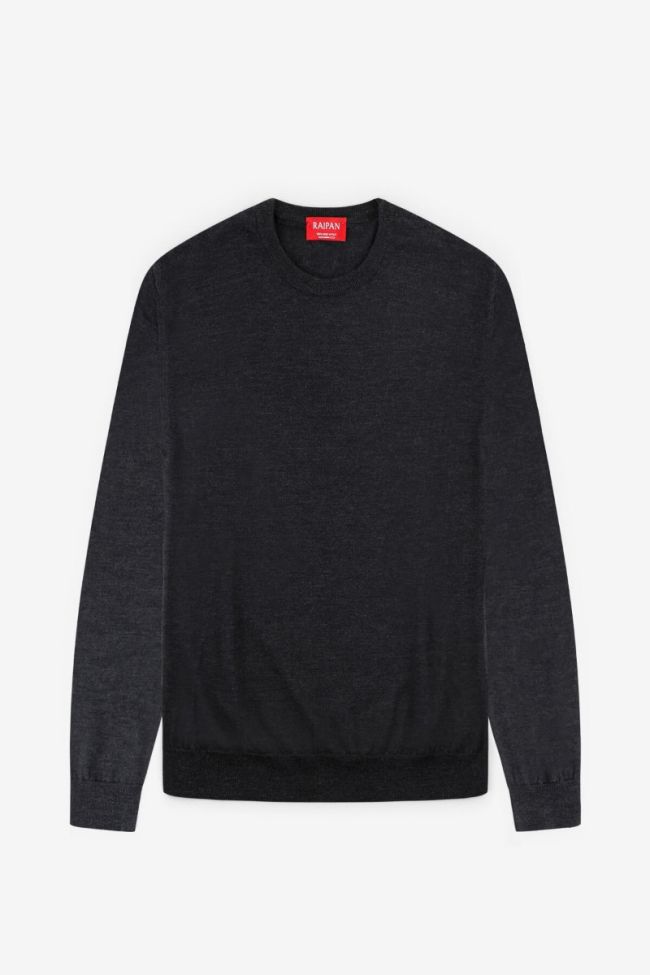 raipan Strickwaren Herren Raipan Rundhalsausschnitt Slim Einfarbig 100% Merinowolle Extrafine