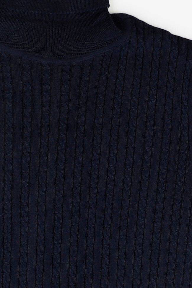 Xagon Strickwaren Herren Xagon Hoher Kragen Regular Halb Unifarben 50% Merinowolle 50% Nylon