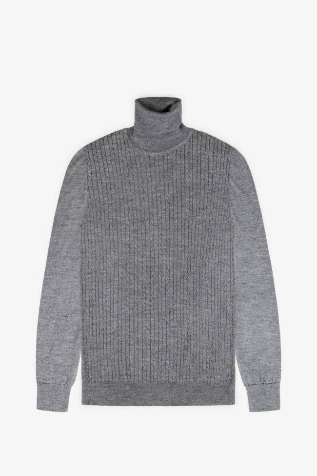 Xagon Strickwaren Herren Xagon Hoher Kragen Regular Halb Unifarben 50% Merinowolle 50% Nylon