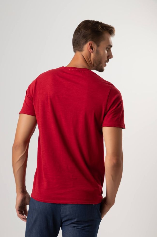 One & Way T-shirt Herren One & Way Slim Einfarbig 100% Baumwolle Kurze Ärmel