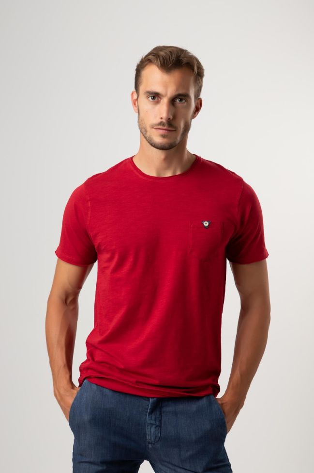 One & Way T-shirt Herren One & Way Slim Einfarbig 100% Baumwolle Kurze Ärmel