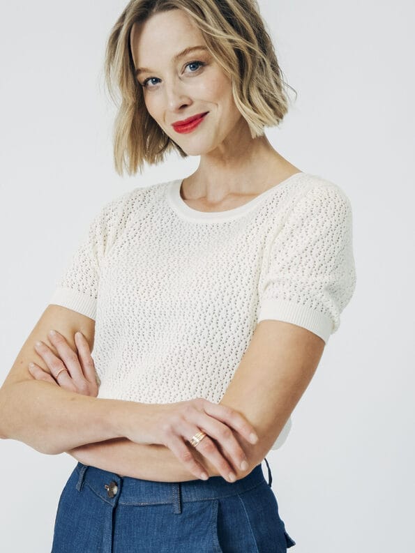 Mademoiselle YéYé Ajour Stricktop Aus Bio-Baumwolle