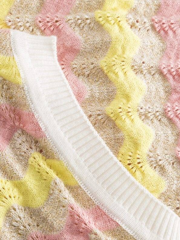 Mademoiselle YéYé Ajour Stricktop Aus Bio-Baumwolle Mit Lurex