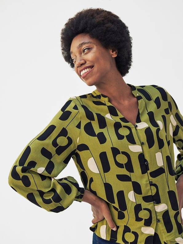 Mademoiselle YéYé Bluse Mit Ballonärmeln Aus Ecovero By Lenzing