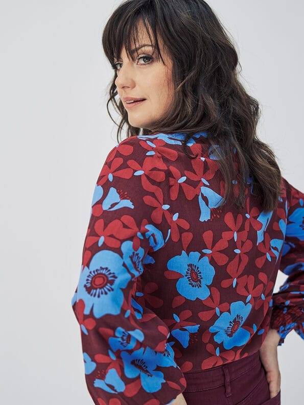 Mademoiselle YéYé Bluse mit Ballonärmeln aus Ecovero by Lenzing