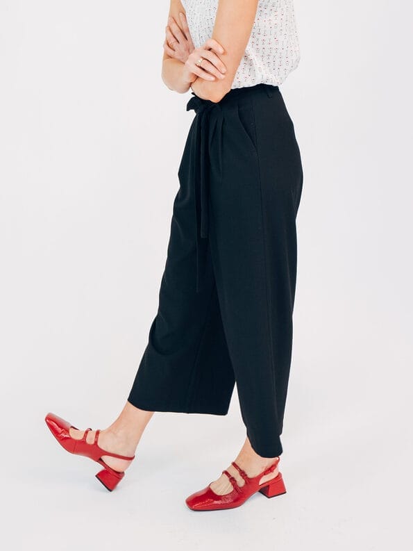 Mademoiselle YéYé Bundfaltenhose Mit Verkürztem Bein Und Bindeband