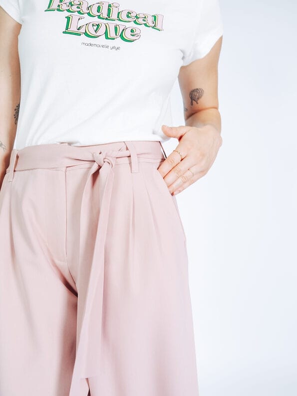 Mademoiselle YéYé Bundfaltenhose Mit Verkürztem Bein Und Bindeband