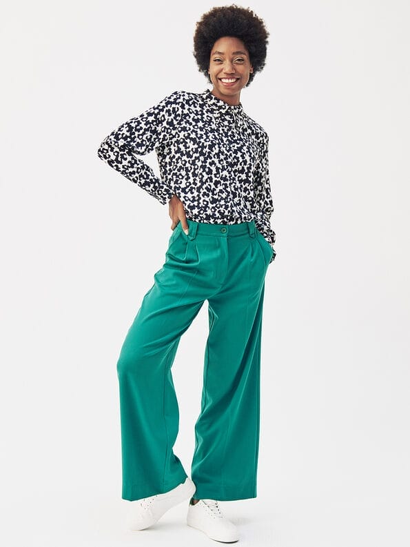 Mademoiselle YéYé Bundfaltenhose Mit Weitem Bein Aus Gabardine