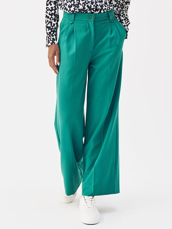 Mademoiselle YéYé Bundfaltenhose Mit Weitem Bein Aus Gabardine