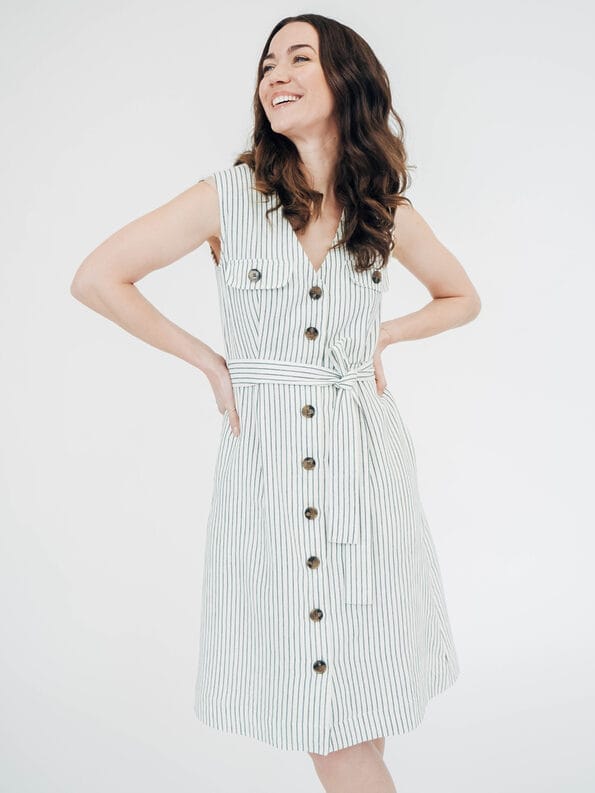 Mademoiselle YéYé Geknöpftes Kleid aus Bio-Baumwolle