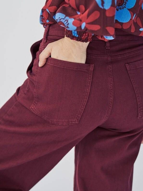 Mademoiselle YéYé Jeans Hose Mit Weitem Bein Aus Bio-Baumwolle