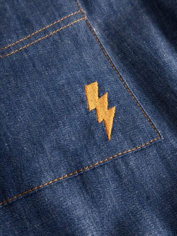 Mademoiselle YéYé Jeans Jumpsuit Mit Reißverschluß Aus Bio-Baumwolle