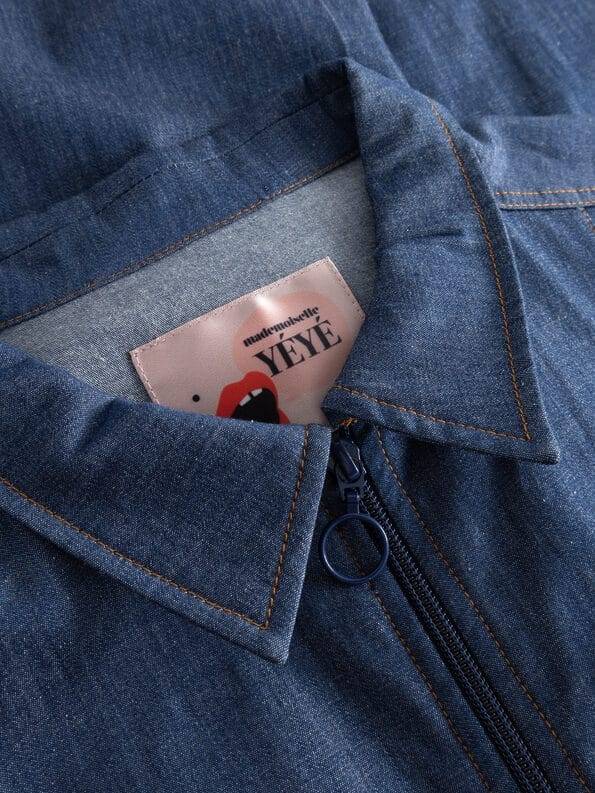 Mademoiselle YéYé Jeans Jumpsuit Mit Reißverschluß Aus Bio-Baumwolle