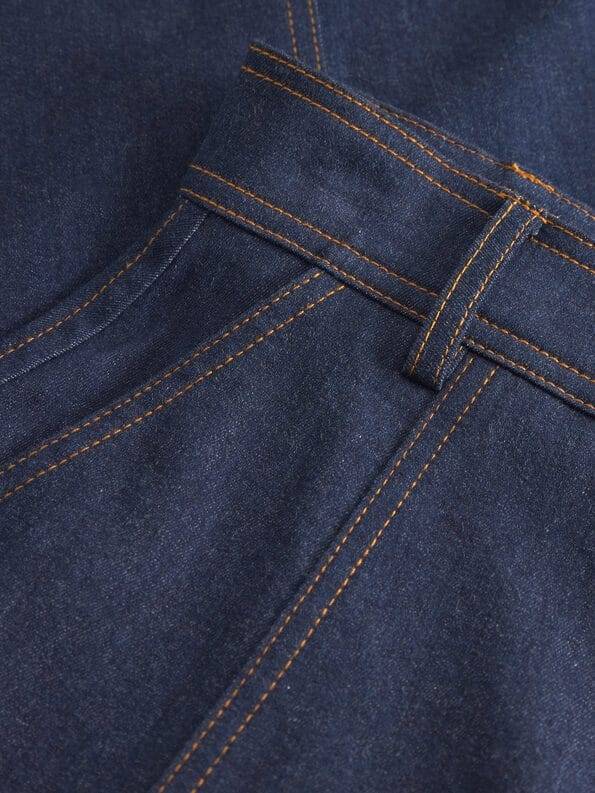 Mademoiselle YéYé Jeans Midi-Rock Mit Knopfleiste Aus Bio-Baumwolle