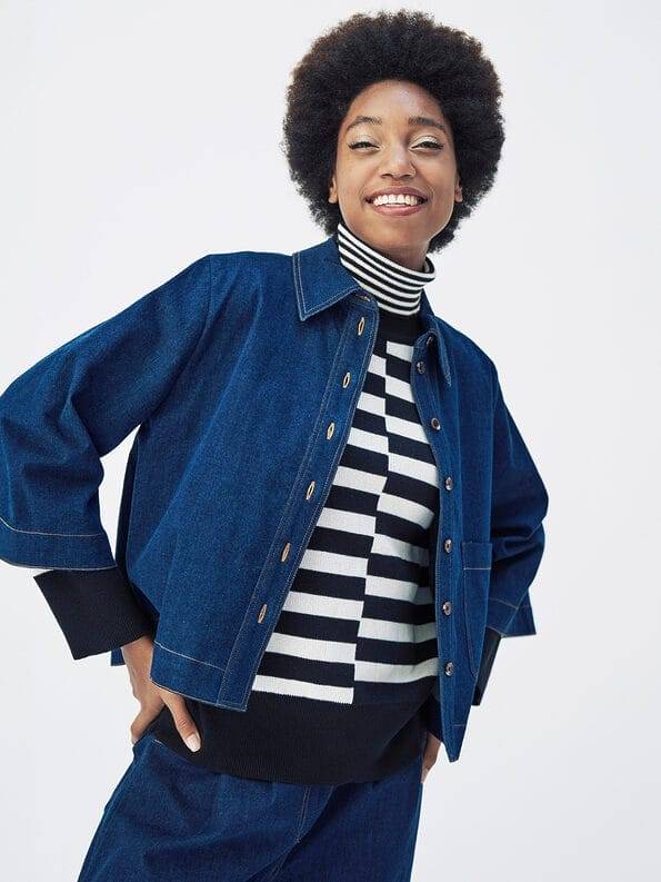 Mademoiselle YéYé Jeans Overshirt Aus Bio-Baumwolle