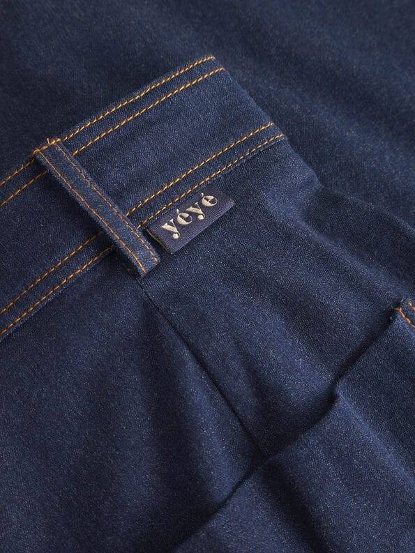 Mademoiselle YéYé Jeans Palazzo Hose Mit Bundfalten Aus Bio-Baumwolle