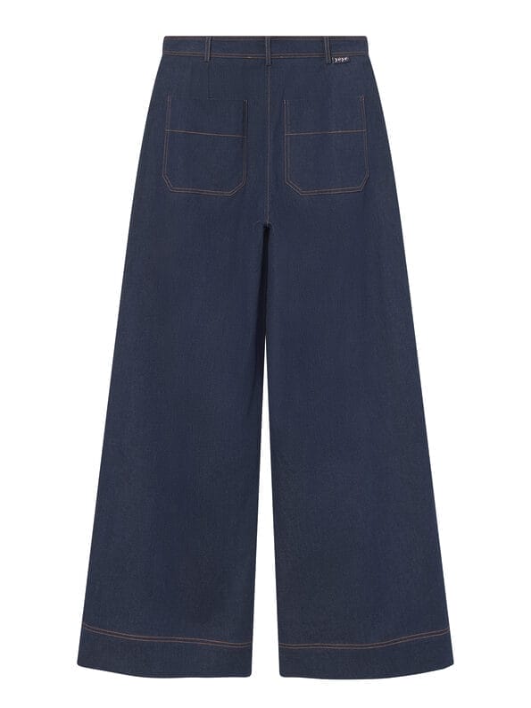 Mademoiselle YéYé Jeans Palazzo Hose Mit Bundfalten Aus Bio-Baumwolle
