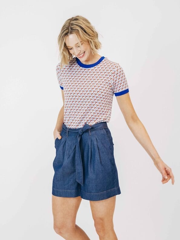 Mademoiselle YéYé Jeans Short Mit Weitem Bein Aus Bio-Baumwolle