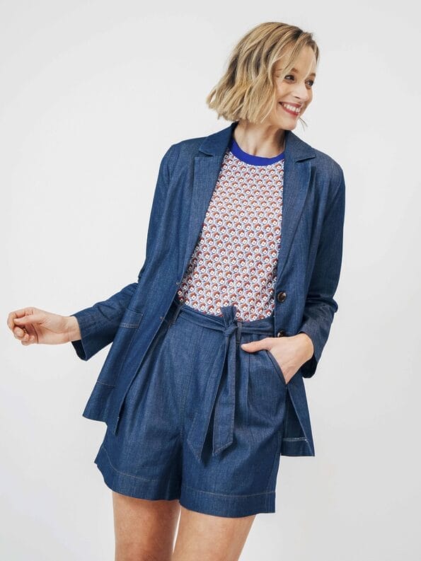 Mademoiselle YéYé Jeans Short Mit Weitem Bein Aus Bio-Baumwolle