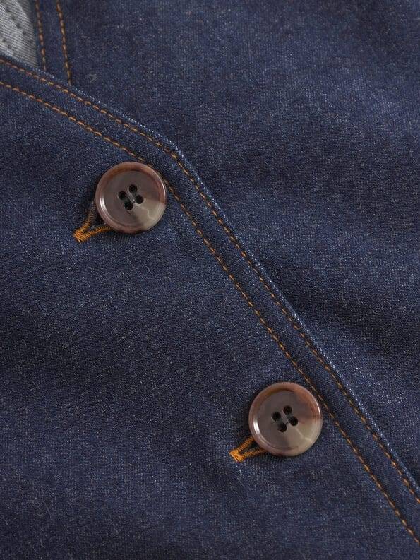 Mademoiselle YéYé Jeans Weste Mit Aufgesetzter Tasche Aus Bio-Baumwolle