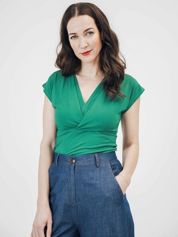 Mademoiselle YéYé Jersey Top Mit Tiefem Ausschnitt Aus Tencel By Lenzing