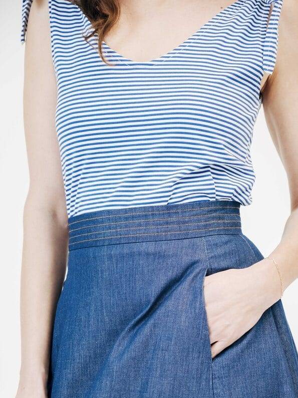 Mademoiselle YéYé Jersey Trägertop Zum Knoten Aus Bio-Baumwolle