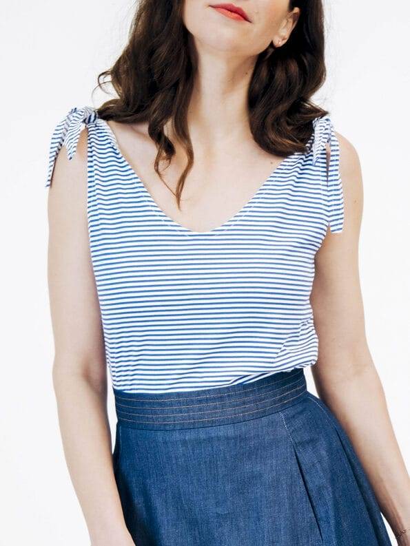 Mademoiselle YéYé Jersey Trägertop Zum Knoten Aus Bio-Baumwolle