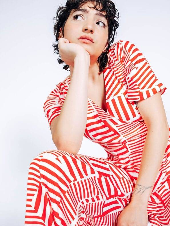 Mademoiselle YéYé Jumpsuit Mit Langem Bein Aus EcoVero By Lenzing