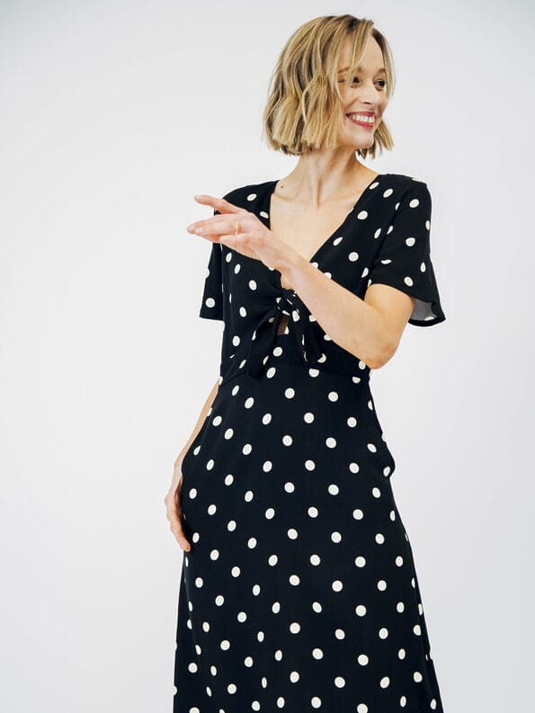 Mademoiselle YéYé Kleid Mit Knotendetail Aus EcoVero By Lenzing