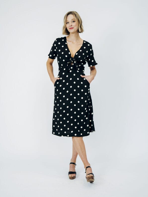 Mademoiselle YéYé Kleid Mit Knotendetail Aus EcoVero By Lenzing